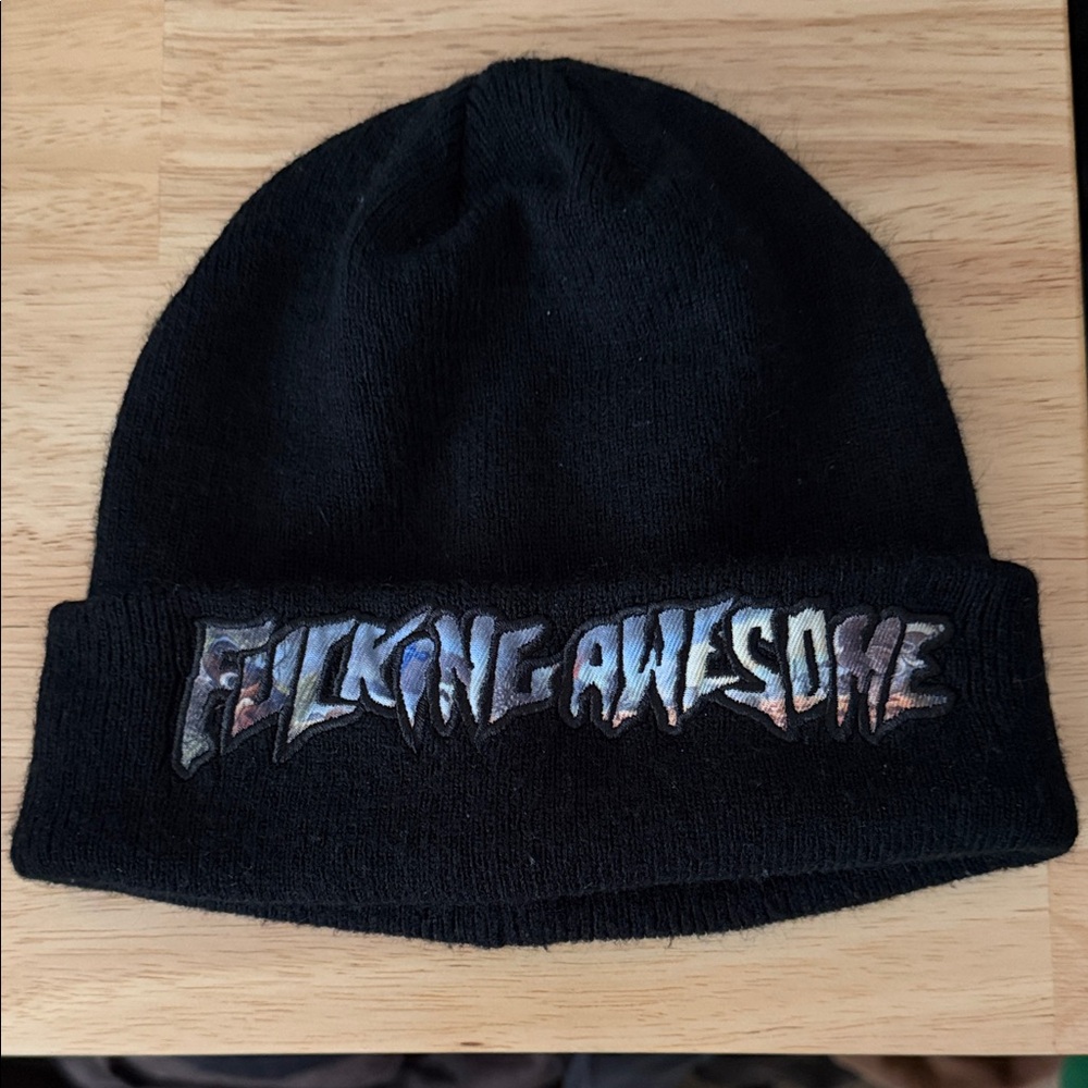 FA Black Graphic Beanie